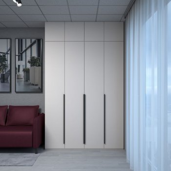 Шкаф 1600 мм Пальма с антресолью, Сатин (ДСВ) в Верхнем Тагиле - verhnij-tagil.mebel-e96.ru