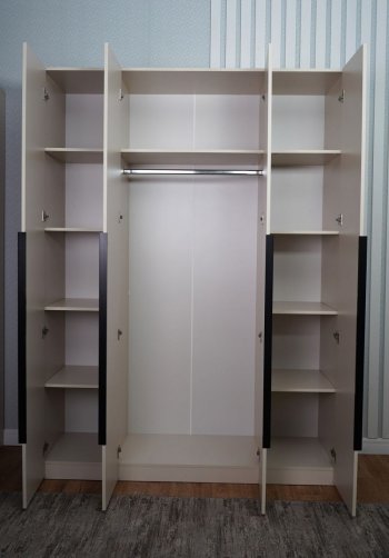 Шкаф 1600 мм Пальма с антресолью, Сатин (ДСВ) в Верхнем Тагиле - verhnij-tagil.mebel-e96.ru