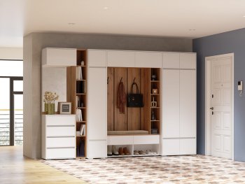 Прихожая Прага модульная, белый (Handis) в Верхнем Тагиле - verhnij-tagil.mebel-e96.ru