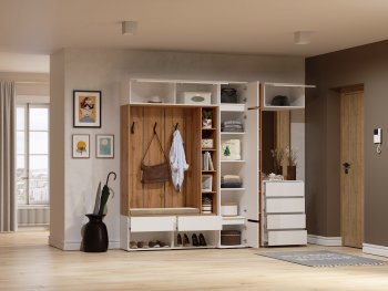 Прихожая Прага модульная, белый (Handis) в Верхнем Тагиле - verhnij-tagil.mebel-e96.ru