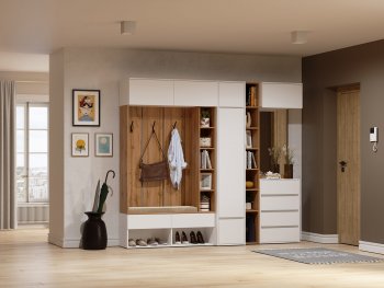 Прихожая Прага модульная, белый (Handis) в Верхнем Тагиле - verhnij-tagil.mebel-e96.ru