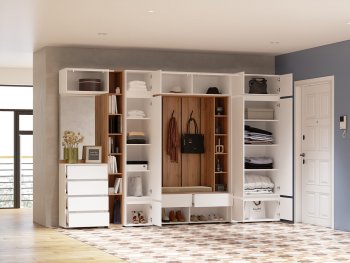 Прихожая Прага модульная, белый (Handis) в Верхнем Тагиле - verhnij-tagil.mebel-e96.ru