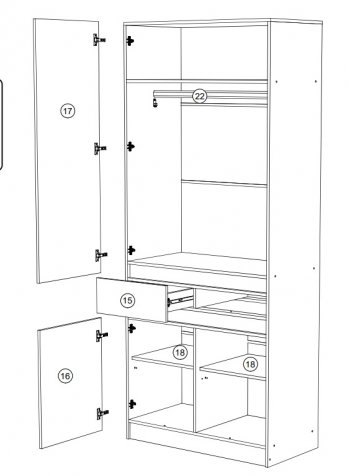 Прихожая Роджина модульная (Миф) в Верхнем Тагиле - verhnij-tagil.mebel-e96.ru