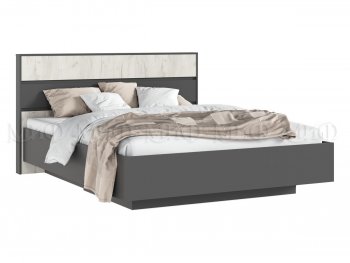 Кровать парящая Роджина с подсветкой, графит/крафт белый (Миф) в Верхнем Тагиле - verhnij-tagil.mebel-e96.ru