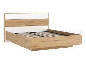 Кровать парящая Роджина с подсветкой, крафт/белый (Миф) в Верхнем Тагиле - verhnij-tagil.mebel-e96.ru