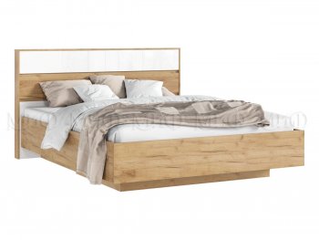 Кровать парящая Роджина с подсветкой, крафт/белый (Миф) в Верхнем Тагиле - verhnij-tagil.mebel-e96.ru