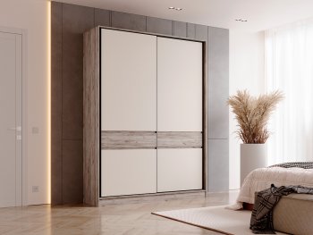 Спальный гарнитур Роджина крафт серый/кашемир, модульный (Миф) в Верхнем Тагиле - verhnij-tagil.mebel-e96.ru