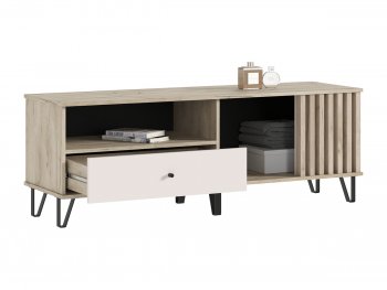 Тумба ТВ (1500) Роджина крафт серый/кашемир (Миф) в Верхнем Тагиле - verhnij-tagil.mebel-e96.ru