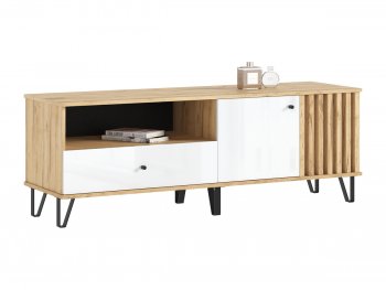 Тумба ТВ (1500) Роджина крафт/белый (Миф) в Верхнем Тагиле - verhnij-tagil.mebel-e96.ru