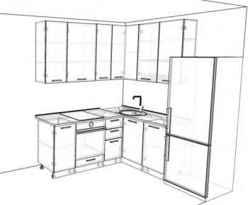 Кухонный гарнитур угловой 2000*1400 мм (Санвут) в Верхнем Тагиле - verhnij-tagil.mebel-e96.ru