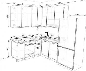 Кухонный гарнитур угловой 2000*1400 мм (Санвут) в Верхнем Тагиле - verhnij-tagil.mebel-e96.ru