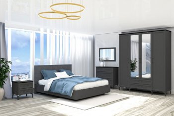 Кровать Шарм (арт.031М1) настил, Антрацит (Диал) в Верхнем Тагиле - verhnij-tagil.mebel-e96.ru