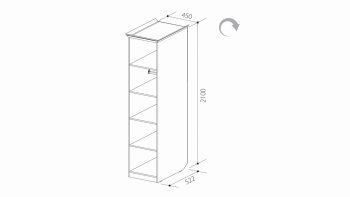 Шкаф-пенал ШиК-1 ( Уголок Школьника 2) в Верхнем Тагиле - verhnij-tagil.mebel-e96.ru