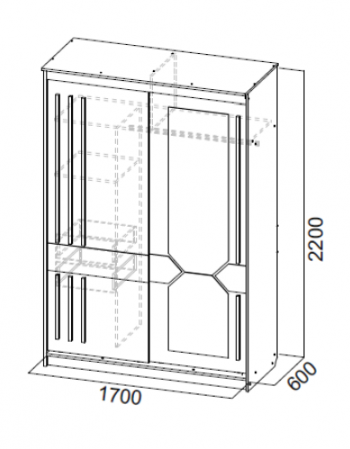 Шкаф-купе №25 1700 мм (СВ) в Верхнем Тагиле - verhnij-tagil.mebel-e96.ru