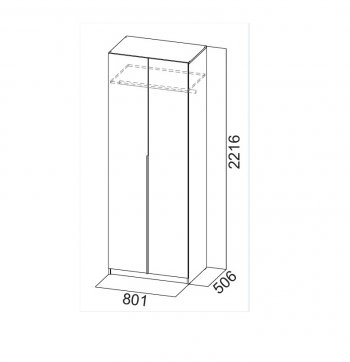 Шкаф 800 мм ШК-5 графит (СВ) в Верхнем Тагиле - verhnij-tagil.mebel-e96.ru