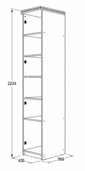 Шкаф 1-но дверный для белья Ольга-13 в Верхнем Тагиле - verhnij-tagil.mebel-e96.ru