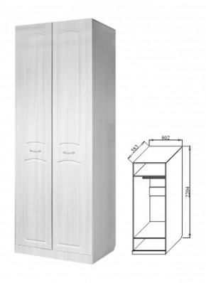 Шкаф 2-х дверный для платья и белья Ева-10 в Верхнем Тагиле - verhnij-tagil.mebel-e96.ru