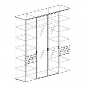 Шкаф 4-дверный Дели 79 (Яна) в Верхнем Тагиле - verhnij-tagil.mebel-e96.ru