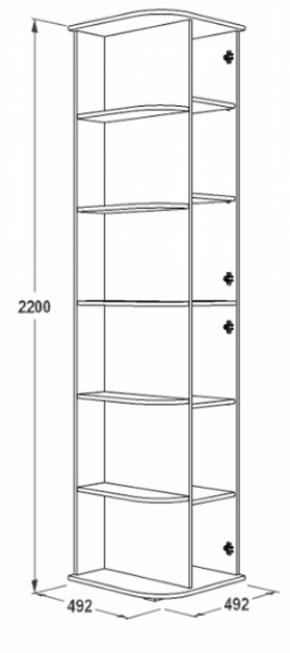 Шкаф крайний Ольга-14 (492*492) в Верхнем Тагиле - verhnij-tagil.mebel-e96.ru