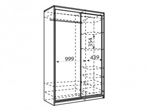 Шкаф-купе Рене 1500 вариант 1 (ЛДСП/ЛДСП) в Верхнем Тагиле - verhnij-tagil.mebel-e96.ru