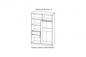 Шкаф-купе ВИКТОРИ-13 Анкор темный в Верхнем Тагиле - verhnij-tagil.mebel-e96.ru