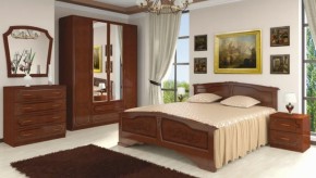 Шкаф 1600 мм ШК-4 с 2 зерк. ЛАК Орех Тёмный (БМ) в Верхнем Тагиле - verhnij-tagil.mebel-e96.ru