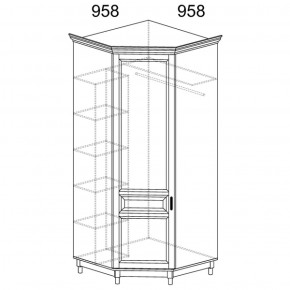 Шкаф угловой Прованс 418 (Яна) в Верхнем Тагиле - verhnij-tagil.mebel-e96.ru