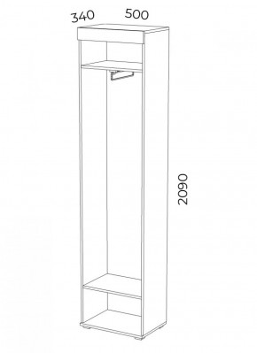 Шкаф ЗШ-5-1-L Зетта в Верхнем Тагиле - verhnij-tagil.mebel-e96.ru