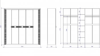 Шкаф 2300 мм 5 дверный Сиде (СБК) в Верхнем Тагиле - verhnij-tagil.mebel-e96.ru