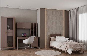 Кровать Сиде 900 мм Мокко (рогожка) (СБК) в Верхнем Тагиле - verhnij-tagil.mebel-e96.ru