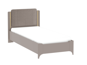 Кровать Сиде 900 мм Мокко (рогожка) (СБК) в Верхнем Тагиле - verhnij-tagil.mebel-e96.ru | фото