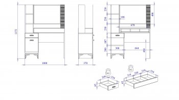 Стол туалетный Сиде Белый (СБК) в Верхнем Тагиле - verhnij-tagil.mebel-e96.ru