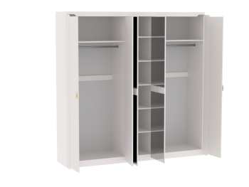 Шкаф 2300 мм 5-дверный NEW Сиде Белый (СБК) в Верхнем Тагиле - verhnij-tagil.mebel-e96.ru