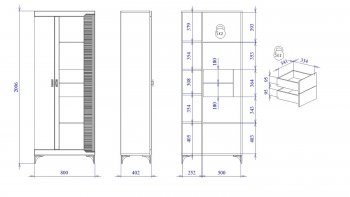 Пенал со стеклом широкий NEW Сиде Белый (СБК) в Верхнем Тагиле - verhnij-tagil.mebel-e96.ru