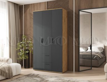 Шкаф 1200 мм Сильвия, крафт/графит (Миф) в Верхнем Тагиле - verhnij-tagil.mebel-e96.ru