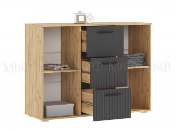 Комод Сильвия, крафт/графит (Миф) в Верхнем Тагиле - verhnij-tagil.mebel-e96.ru