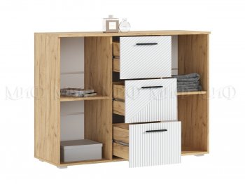Комод Сильвия, крафт/белый (Миф) в Верхнем Тагиле - verhnij-tagil.mebel-e96.ru