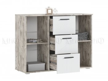 Комод Сильвия, дуб юкон/белый (Миф) в Верхнем Тагиле - verhnij-tagil.mebel-e96.ru
