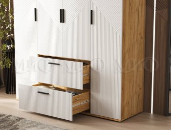 Шкаф 1600 мм Сильвия, крафт/белый (Миф) в Верхнем Тагиле - verhnij-tagil.mebel-e96.ru