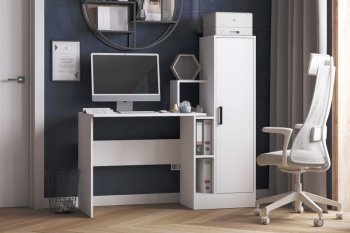 Компьютерный стол СКМ-2 белый (Микон) в Верхнем Тагиле - verhnij-tagil.mebel-e96.ru