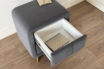 Тумба прикроватная Софи 2 графит (Мебельсон) в Верхнем Тагиле - verhnij-tagil.mebel-e96.ru