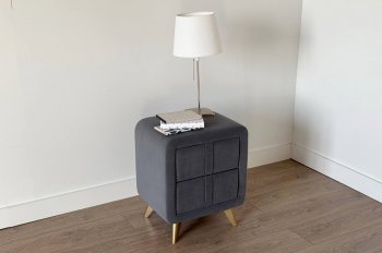 Тумба прикроватная Софи 2 графит (Мебельсон) в Верхнем Тагиле - verhnij-tagil.mebel-e96.ru