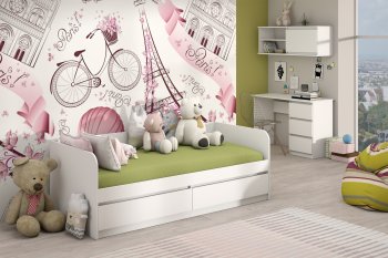 Кровать Соната 900 белый (Зарон) в Верхнем Тагиле - verhnij-tagil.mebel-e96.ru