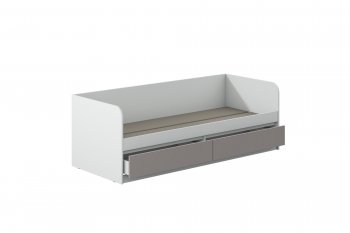 Кровать Соната 900 белый/кашемир(Зарон) в Верхнем Тагиле - verhnij-tagil.mebel-e96.ru