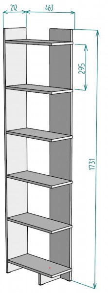 Стеллаж S4 (Белый) в Верхнем Тагиле - verhnij-tagil.mebel-e96.ru