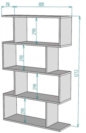 Стеллаж S54 (Белый) в Верхнем Тагиле - verhnij-tagil.mebel-e96.ru