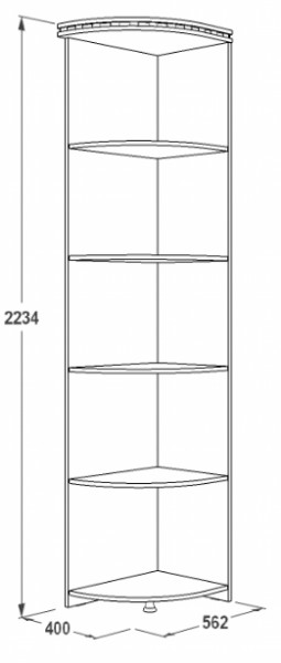 Стеллаж угловой Ольга-13 (400*562) в Верхнем Тагиле - verhnij-tagil.mebel-e96.ru