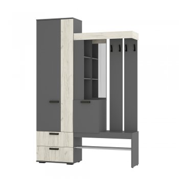 Прихожая Трамп графит/крафт белый (БТС) в Верхнем Тагиле - verhnij-tagil.mebel-e96.ru