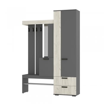 Прихожая Трамп графит/крафт белый (БТС) в Верхнем Тагиле - verhnij-tagil.mebel-e96.ru