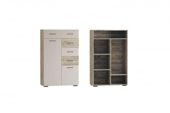 Стенка Турин крафт серый/кашемир, модульная (ВВР) в Верхнем Тагиле - verhnij-tagil.mebel-e96.ru